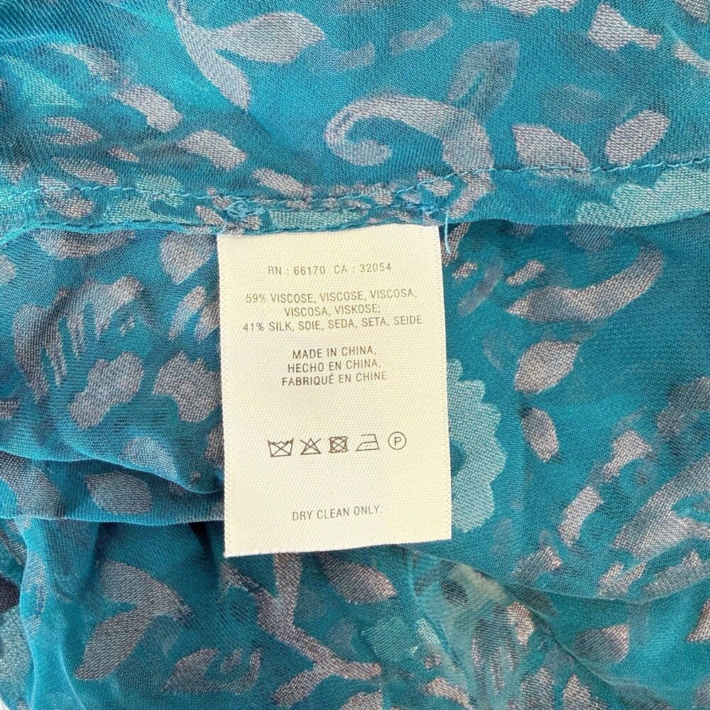 Anthropologie Womens Velvet‎ Burnout Boho Paisly Top Size Small Indie Silk Blend - Picture 6 of 7
